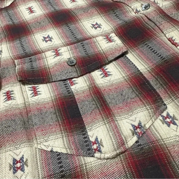 Paige Large Mya Plaid Shirt Button Down Long Sleeve Western - Picture 9 of 10